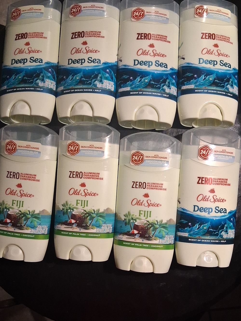 8 BN Old Spice Deep Sea & FIJI Aluminum Free Deodorants  3.0oz
